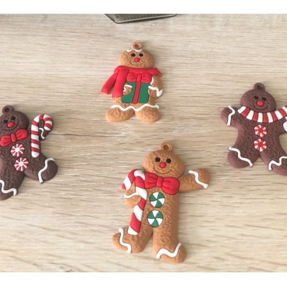 Gingerbread Christmas Ornaments 12pc Holiday Home Decor Xmas Tree Decorations - Picture 7 of 11